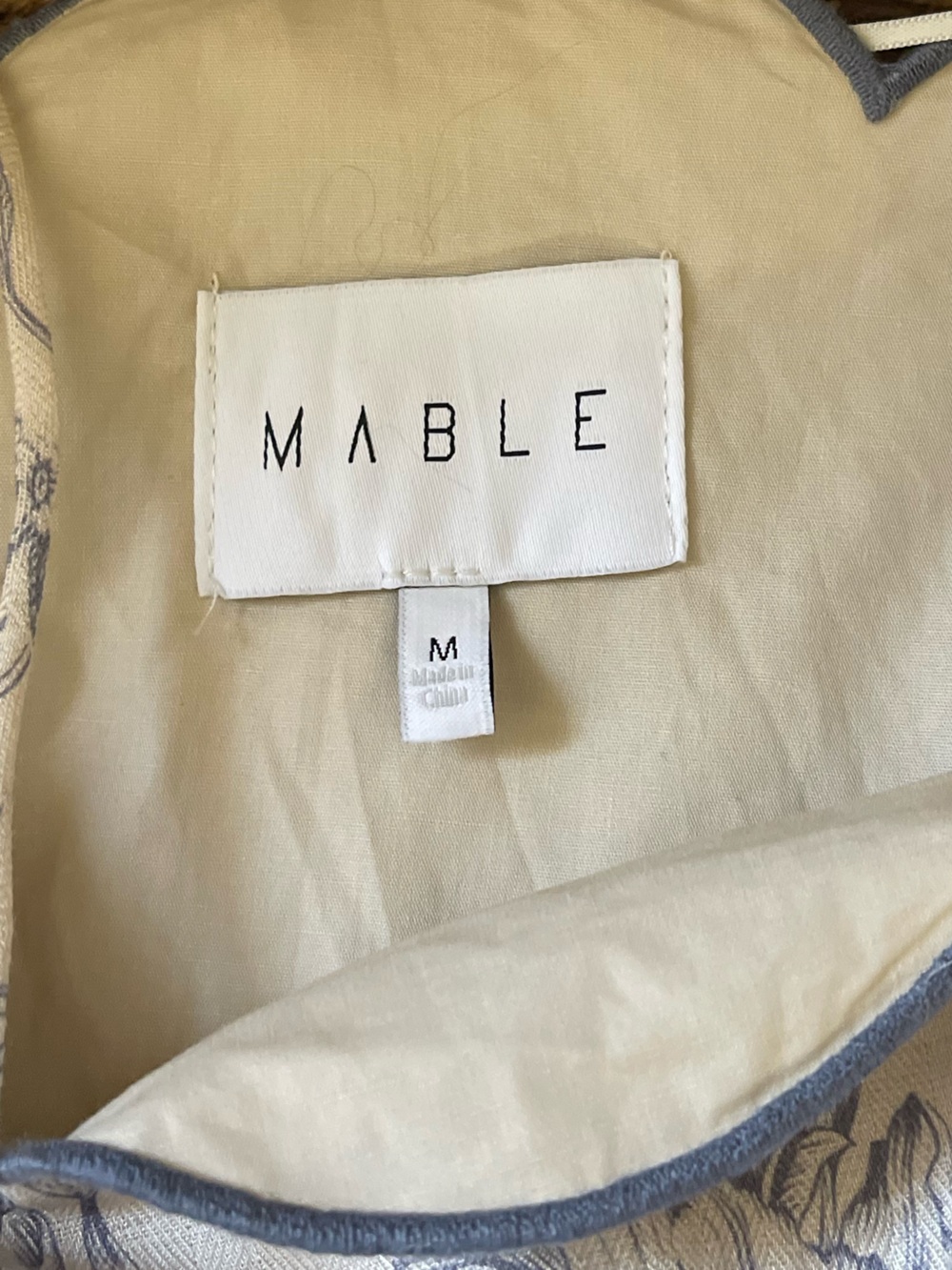 MABLE Scalloped Cream Blue Toile Mini - Picture 6 of 6